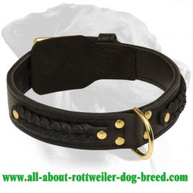 Braided Leather Dog 【Leash】 4 foot-Braided Lead Rottweiler : Rottweiler  Breed: Dog Harnesses, Muzzles, Collars, Leashes, Bite Sleeves, Training  Equipment