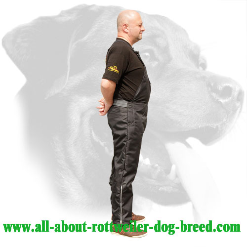 Nylon Rottweiler Protection Pants Equipped with Leg Zippers
