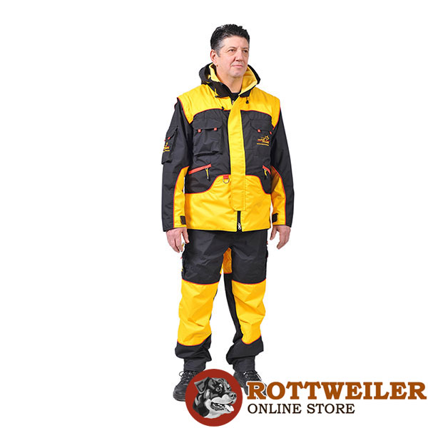 Bite Suit of Wind Resistant Membrane Fabric for Training