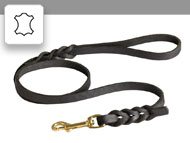 Braided Leather Dog 【Leash】 4 foot-Braided Lead Rottweiler : Rottweiler  Breed: Dog Harnesses, Muzzles, Collars, Leashes, Bite Sleeves, Training  Equipment
